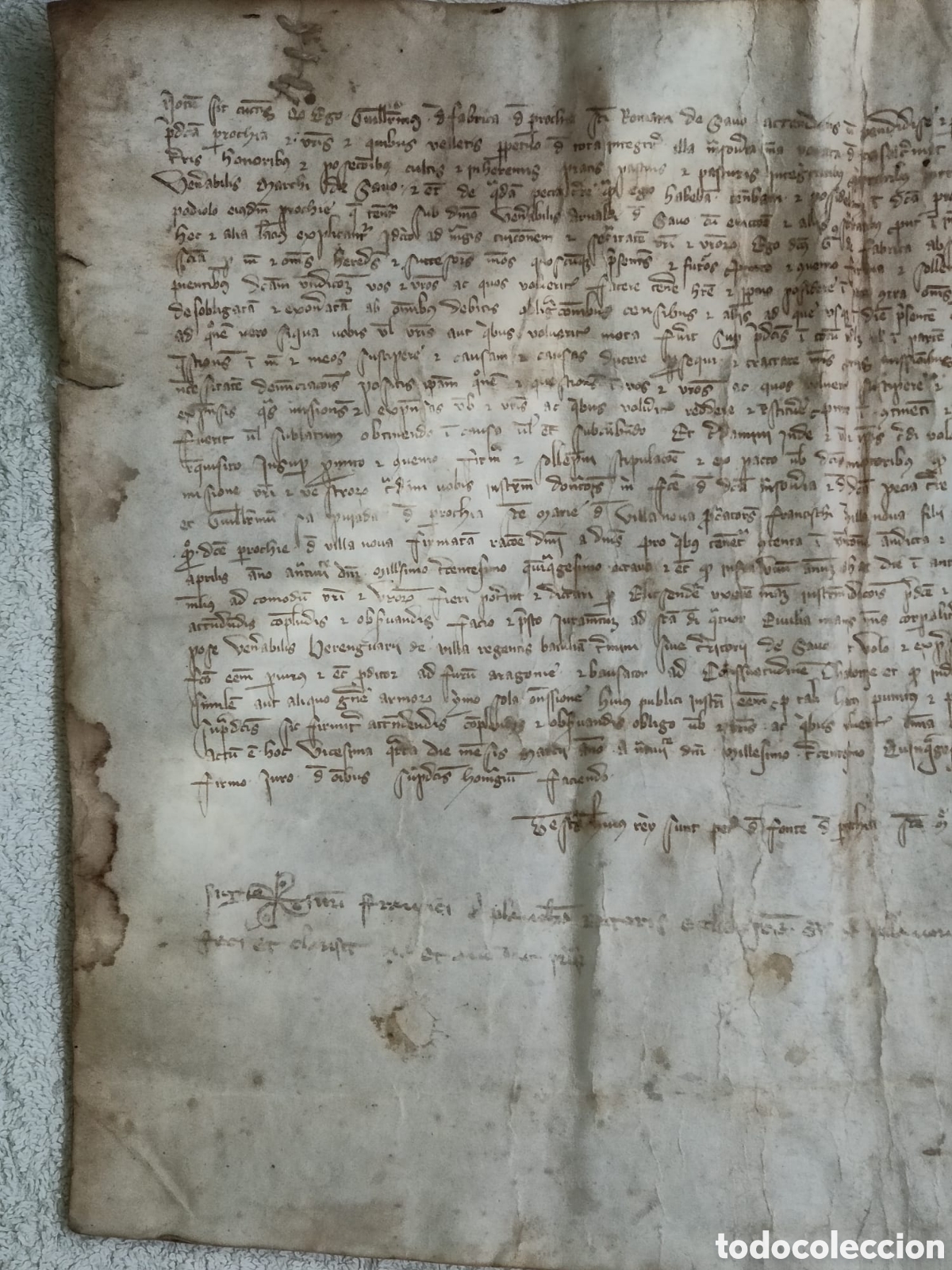 Manuscritos antiguos: Manuscrito en Pergamino a&ntilde;o 1359 - Foto 5