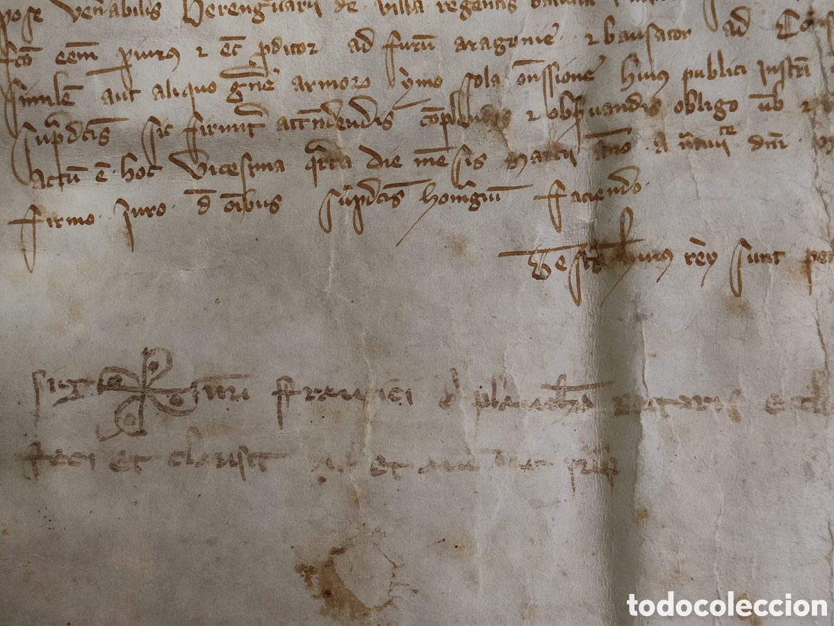 Manuscritos antiguos: Manuscrito en Pergamino a&ntilde;o 1359 - Foto 7