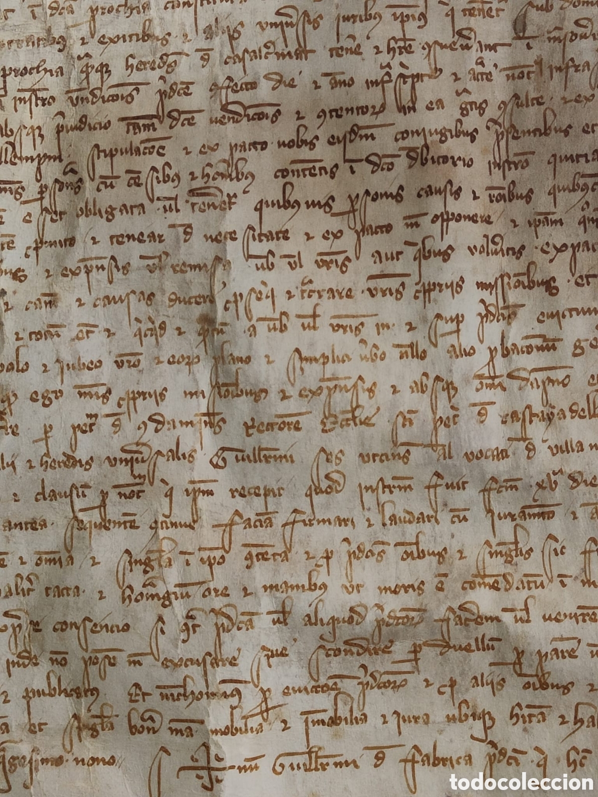 Manuscritos antiguos: Manuscrito en Pergamino a&ntilde;o 1359 - Foto 8
