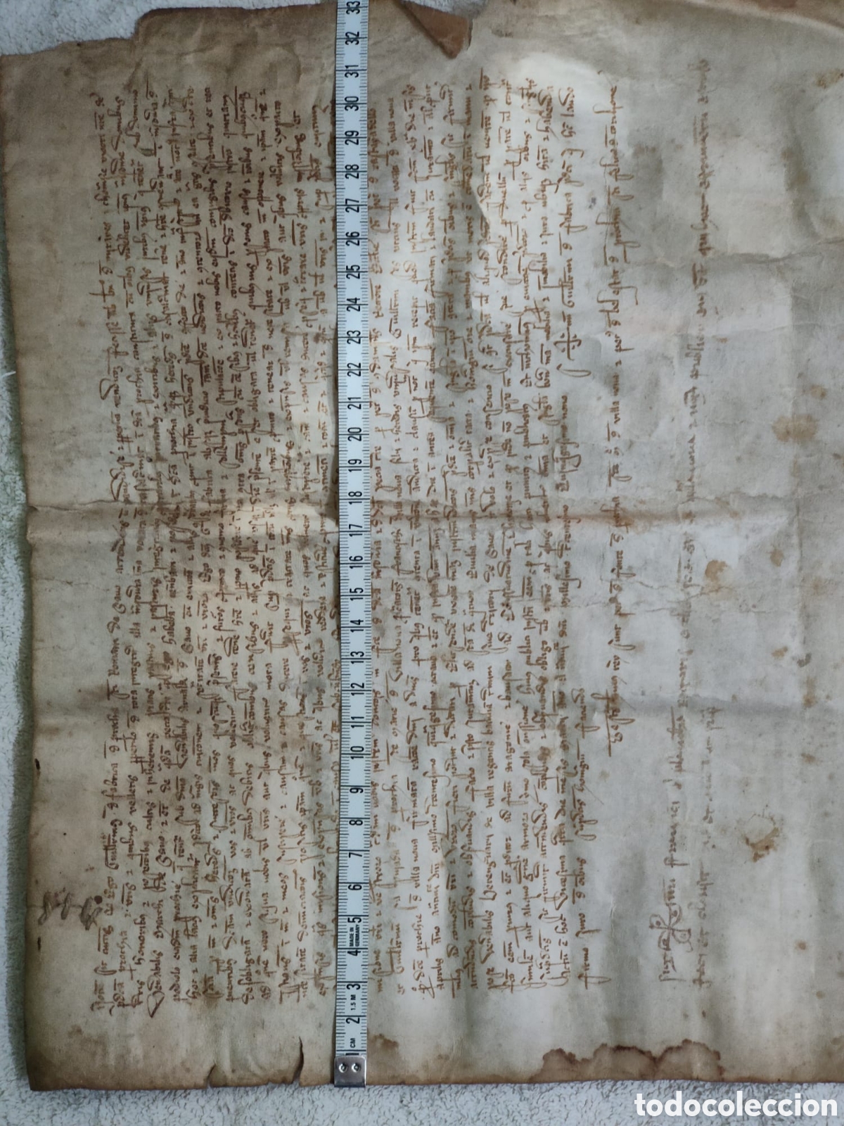Manuscritos antiguos: Manuscrito en Pergamino a&ntilde;o 1359 - Foto 11