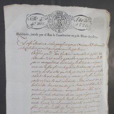 Manuscritos antiguos: ANTIGUO DOCUMENTO MANUSCRITO DE 1820