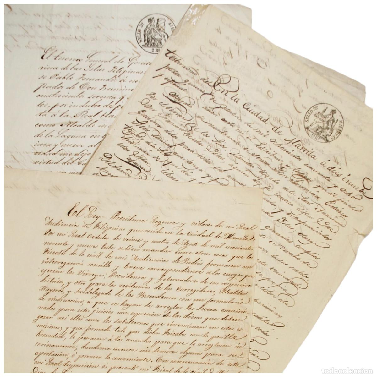 Manuscritos antiguos: DOCUMENTOS OFICIALES DE ULTRAMAR (FILIPINAS) - S. XIX - Foto 2