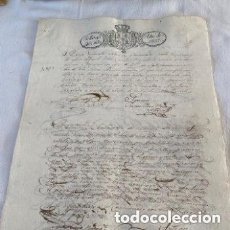Manuscritos antiguos: FERNANDO VII 1827 MANUSCRITO PAPEL SELLADO O TIMBRADO, SELLO CUARTO (4º) CUARENTA MARAVEDIS