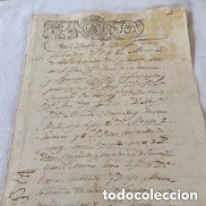 Manuscritos antiguos: FERNANDO VII 1819 MANUSCRITO PAPEL SELLADO O TIMBRADO, SELLO SEGUNDO (2º) OCHO REALES DE VELLON.