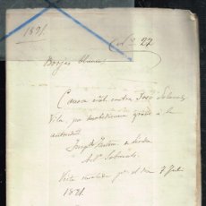 Manuscritos antiguos: 1891 BORGES BLANQUES CAUSA CONTRA ...(FOTO) POR DESOBEDIENCIA GRAVE A LA AUTORIDAD FALLO ABSOLUTORIO