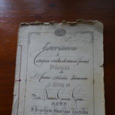 Manuscritos antiguos: LORCA, MURCIA, VENTA DE CORTIJO Y TIERRAS, 1897, 12 PAGS