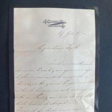 Manuscritos antiguos: AÑO 1880 - CARTA DE LA DUQUESA DE MONTPENSIER A EULALIA OSORIO DE MOSCOSO DESDE EL PALACIO DE EU