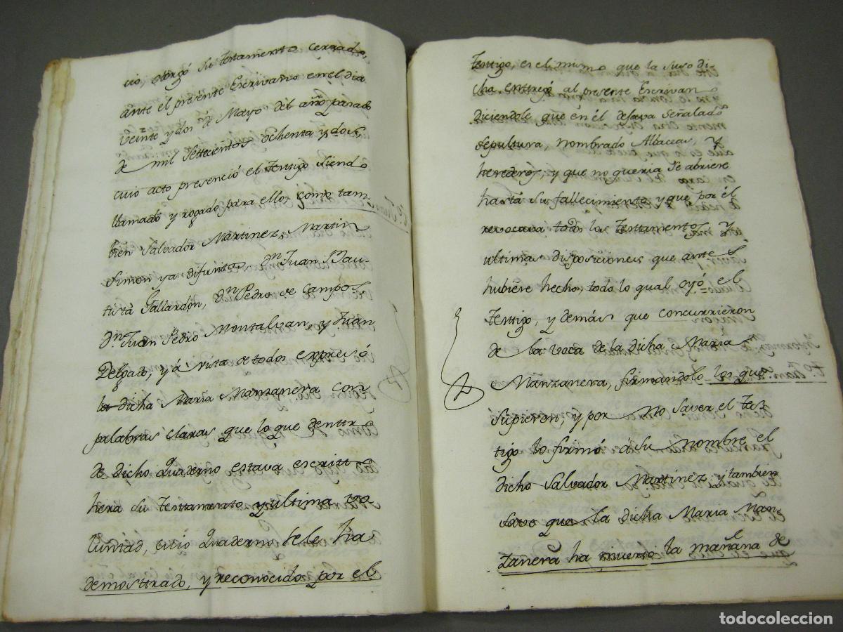Manuscritos antiguos: TESTAMENTO DE LA CIUDAD DE LORCA DEL A&Ntilde;O 1794. MURCIA - Foto 3
