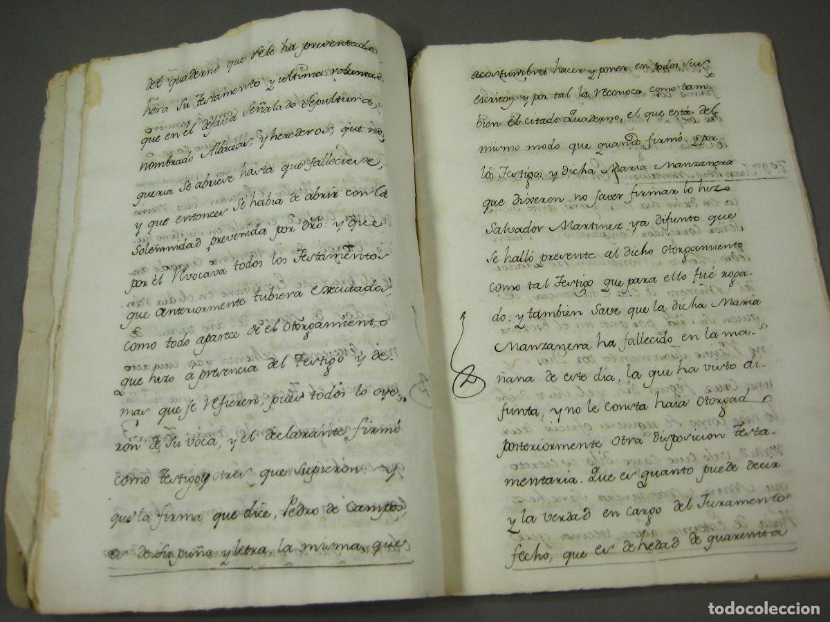 Manuscritos antiguos: TESTAMENTO DE LA CIUDAD DE LORCA DEL A&Ntilde;O 1794. MURCIA - Foto 4