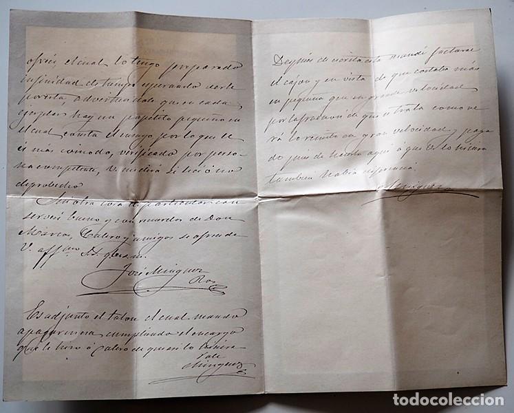 Manuscritos antiguos: Carta manuscrita de 1896 - Foto 2