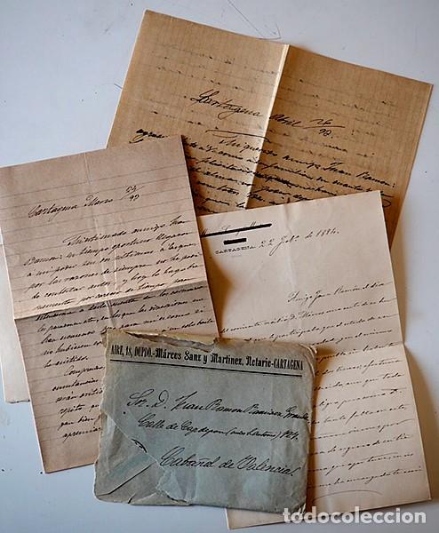 Manuscritos antiguos: 3 cartas manuscritas de finales del siglo XIX - Foto 1