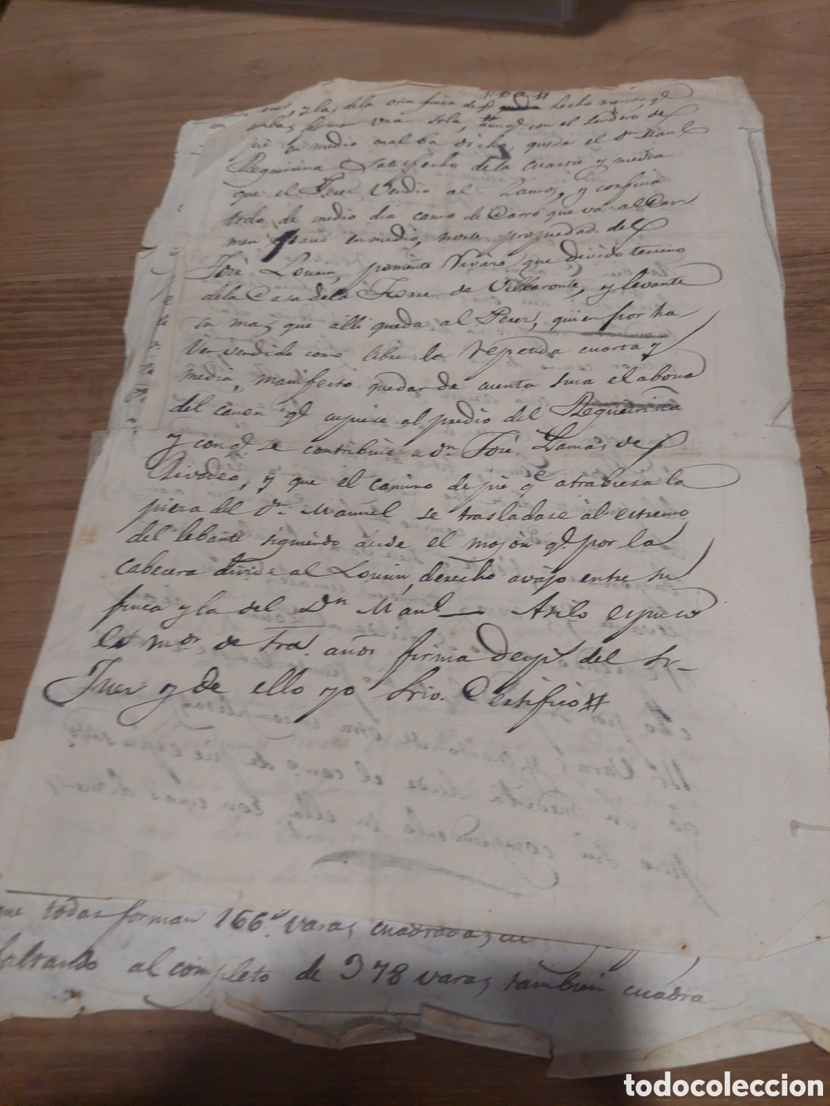 Manuscritos antiguos: 1859 foz documento juzgado - Foto 3