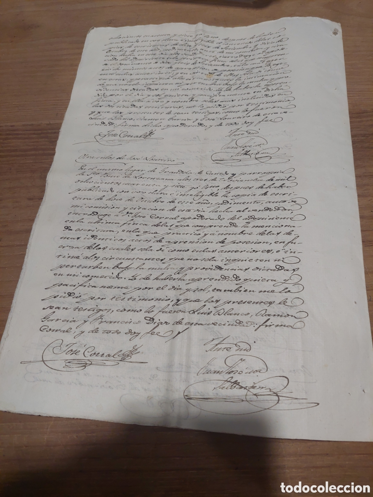 Manuscritos antiguos: 1847 documento sello 4 40 maraved&iacute;s lugo - Foto 3