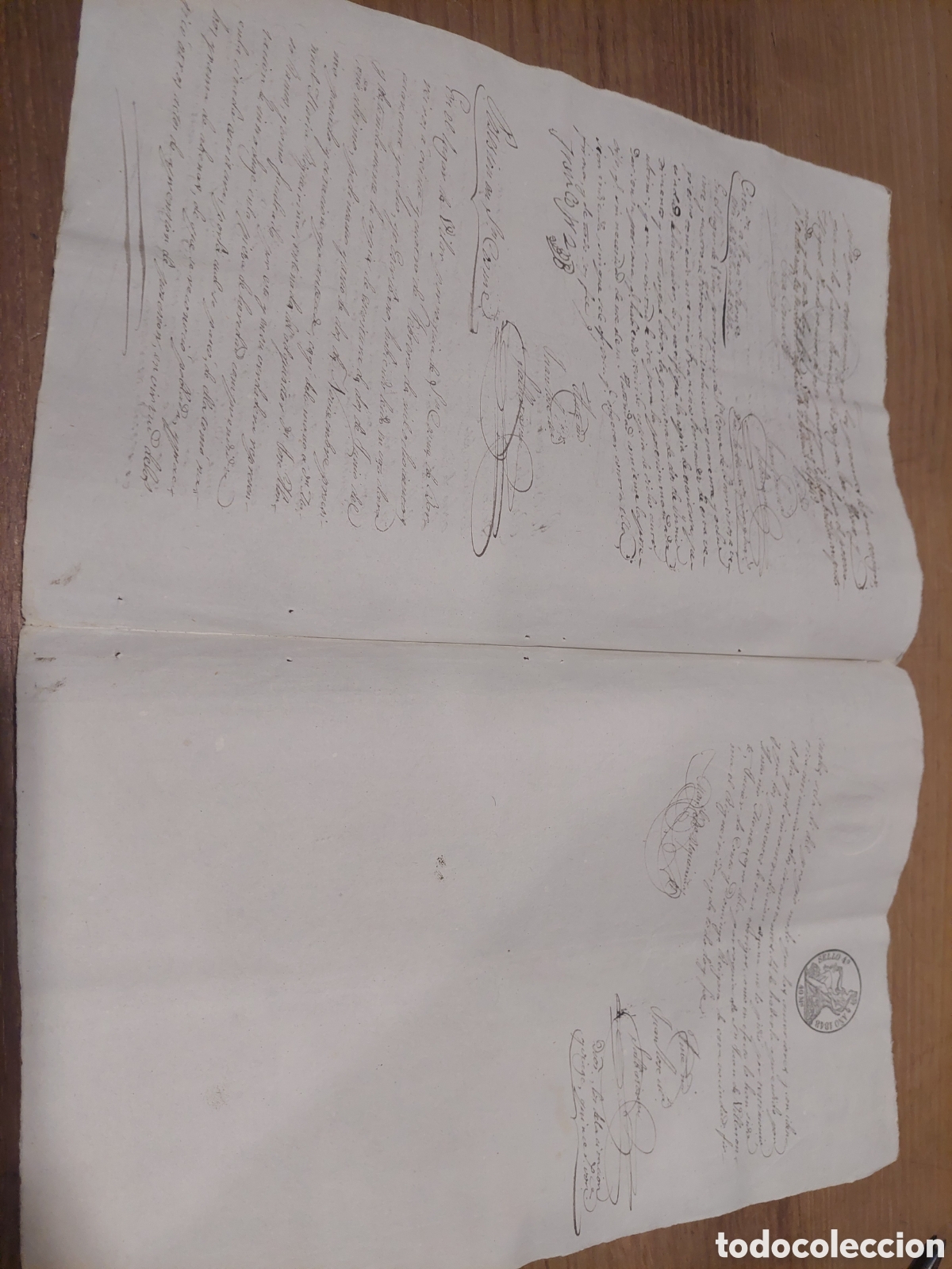 Manuscritos antiguos: 1848 sellob4 40 maraved&iacute;s lugo - Foto 2