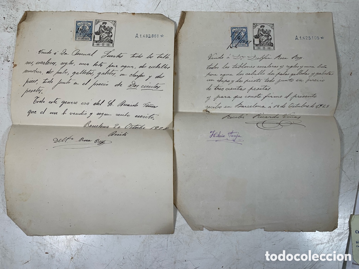 Manuscritos antiguos: 01_ contrato de venta 1928 - Foto 2
