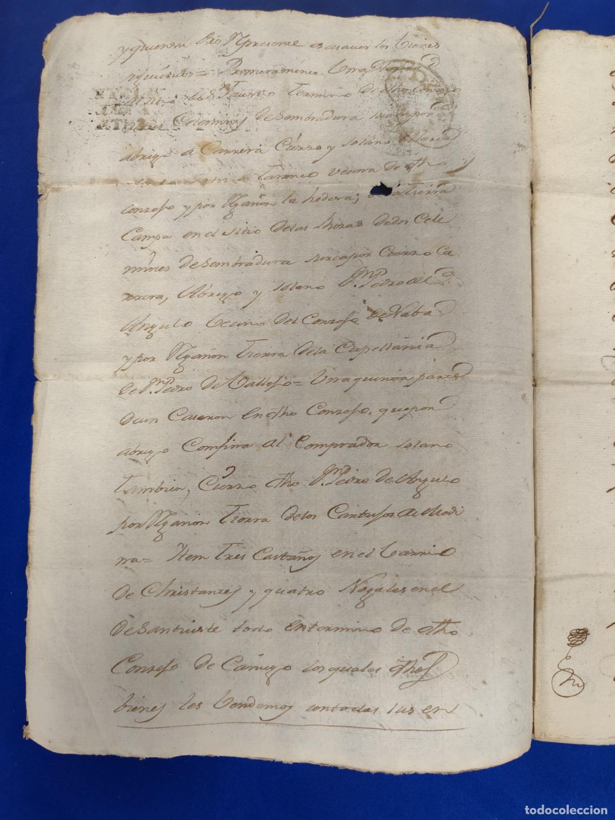 Manuscritos antiguos: 1769. MANUSCRITO SELLO-TIMBRE. - Foto 2