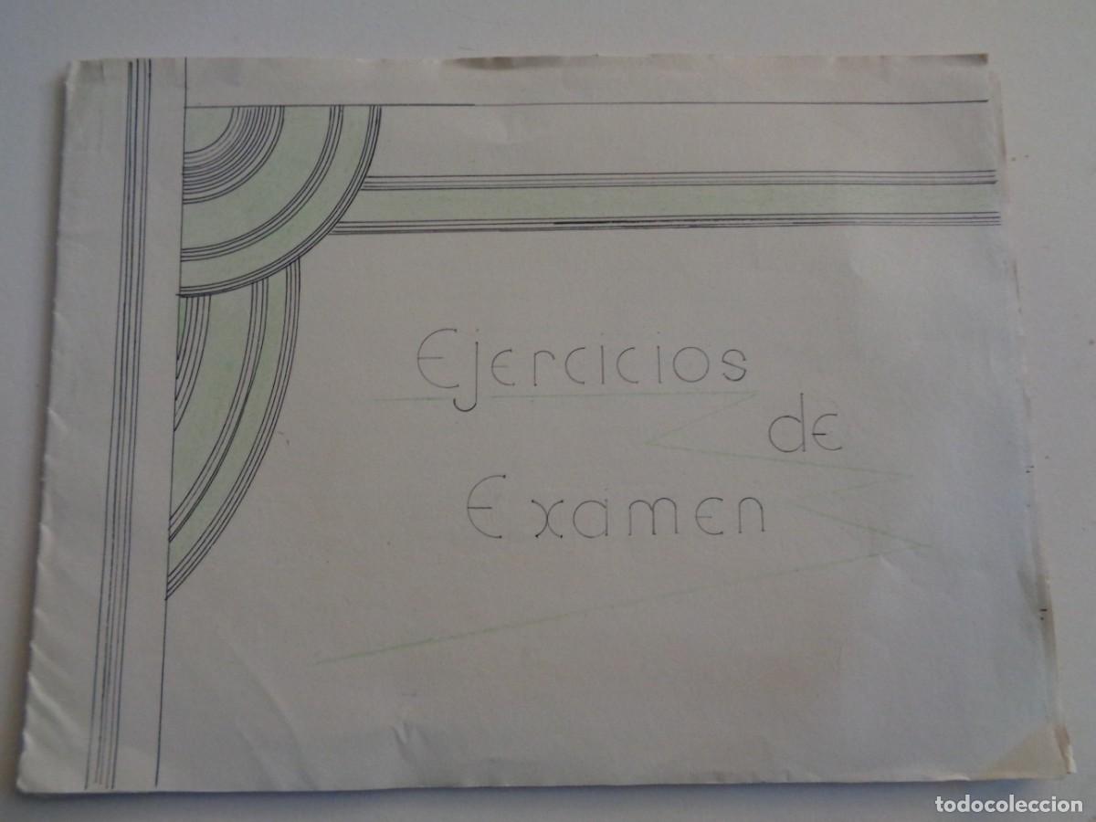 Manuscritos antiguos: CUADERNILLO CON EJERCICIOS DE EXAMENES . MANUSCRITOS . A&Ntilde;OS 40 - Foto 1