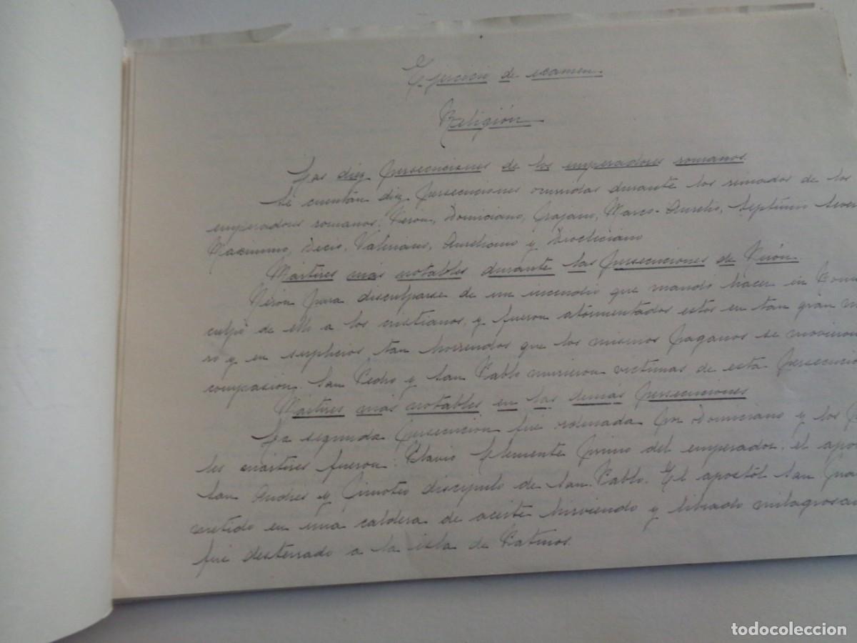Manuscritos antiguos: CUADERNILLO CON EJERCICIOS DE EXAMENES . MANUSCRITOS . A&Ntilde;OS 40 - Foto 2
