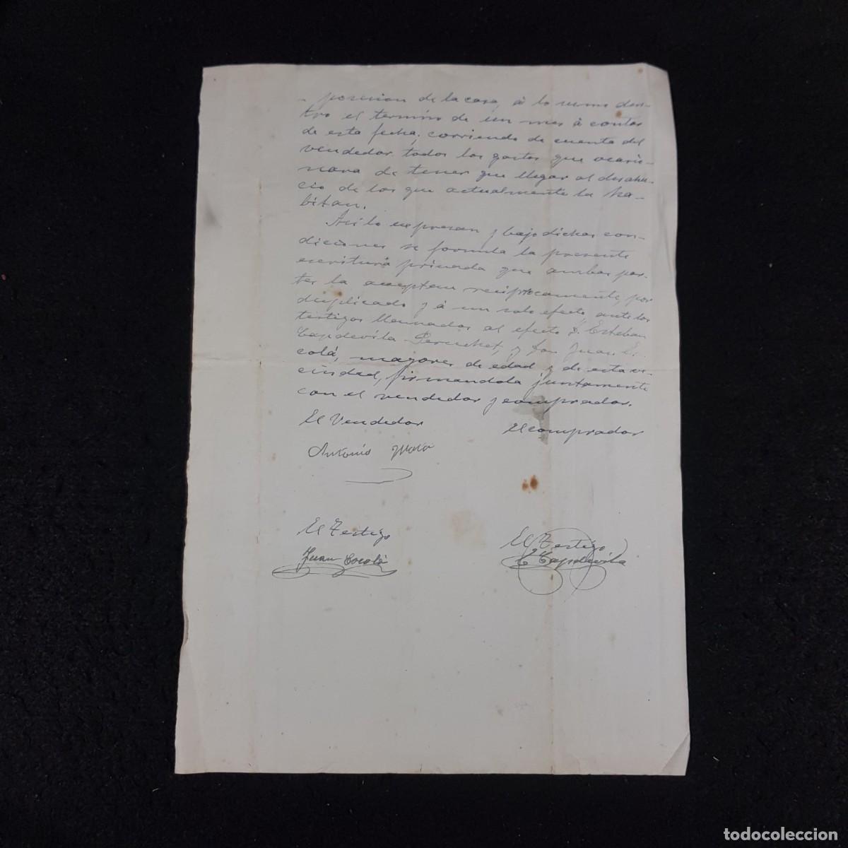Manuscritos antiguos: DOCUMENTO DE COMPRA-VENTA - LI&Ntilde;OLA - LINYOLA - 1941 / 144 - Foto 2
