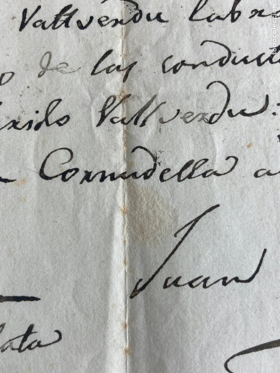 Manuscritos antiguos: CORNUDELLA A&Ntilde;O 1853, MANUSCRITO, RECIBO DE 35 DUROS DE PLATA - Foto 2