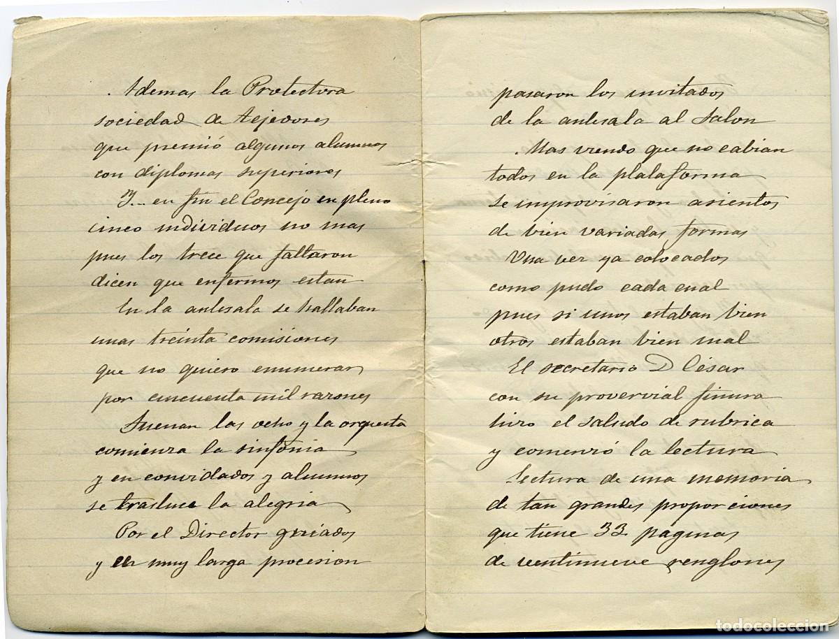 Manuscritos antiguos: Cuadernillo manuscrito con preciosa caligraf&iacute;a de finales de s. XIX - Foto 2
