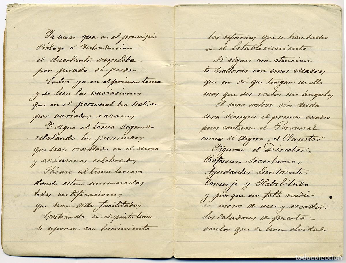 Manuscritos antiguos: Cuadernillo manuscrito con preciosa caligraf&iacute;a de finales de s. XIX - Foto 3