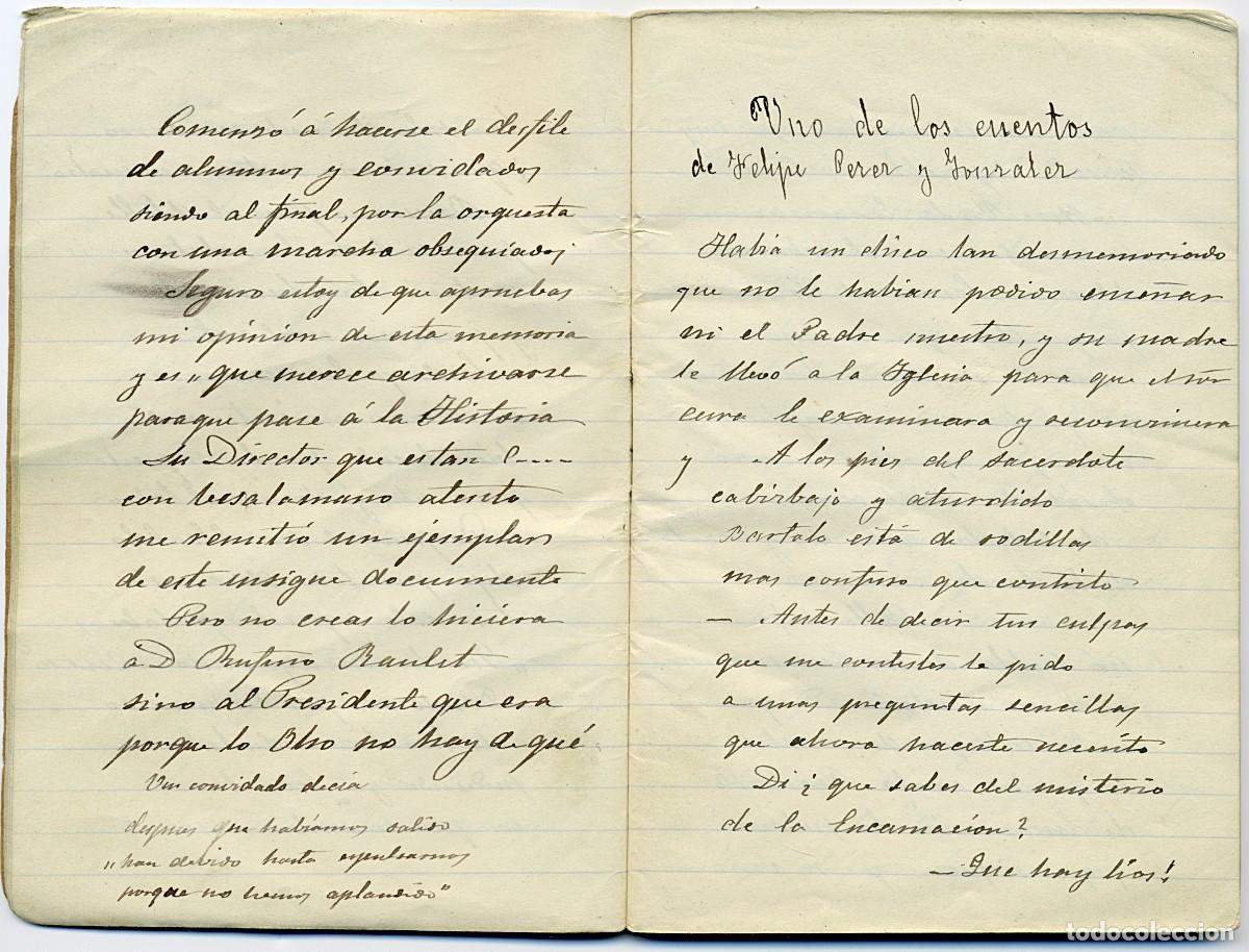 Manuscritos antiguos: Cuadernillo manuscrito con preciosa caligraf&iacute;a de finales de s. XIX - Foto 4