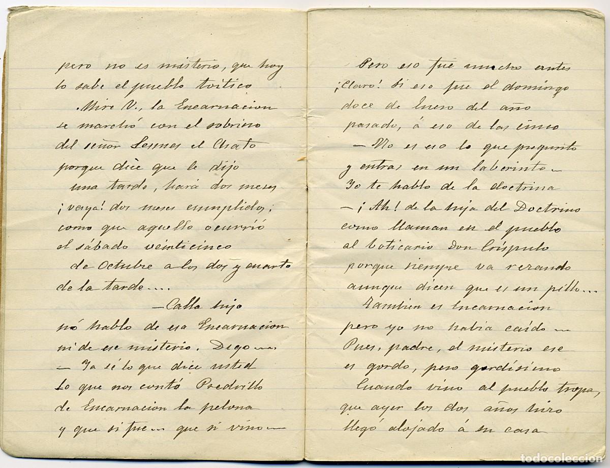 Manuscritos antiguos: Cuadernillo manuscrito con preciosa caligraf&iacute;a de finales de s. XIX - Foto 5