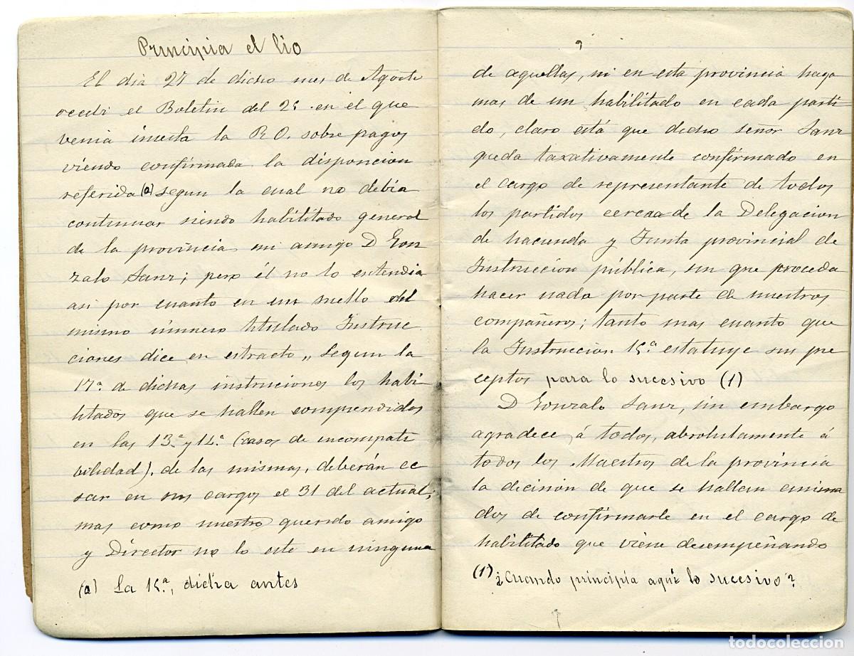 Manuscritos antiguos: Cuadernillo manuscrito con preciosa caligraf&iacute;a de finales de s. XIX - Foto 9