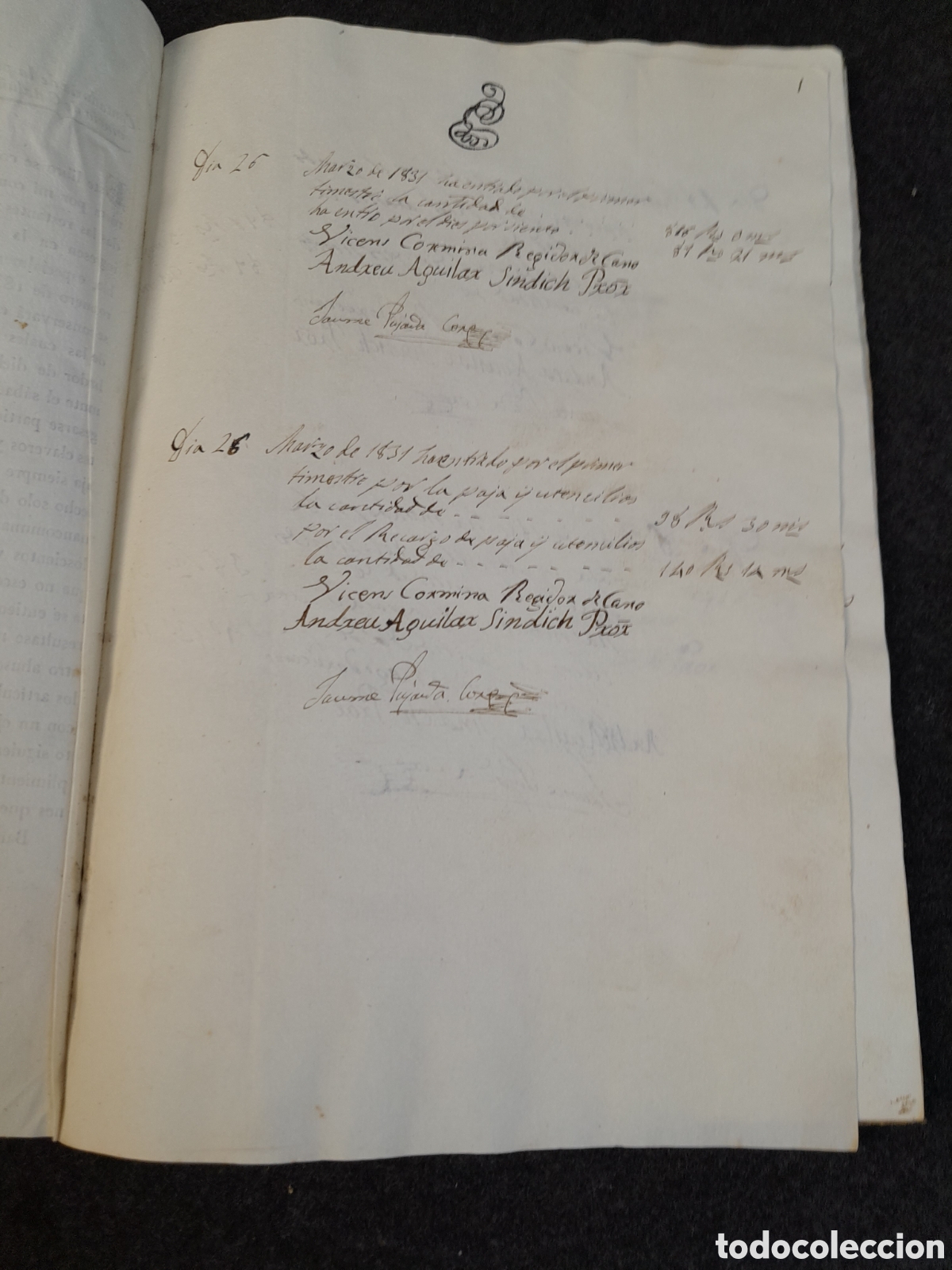 Manuscritos antiguos: DOC-816. DOCUMENTO: LIBRO DE CARGO DE CONTRIBUCIONES DEL A&Ntilde;O 1831. - Foto 3