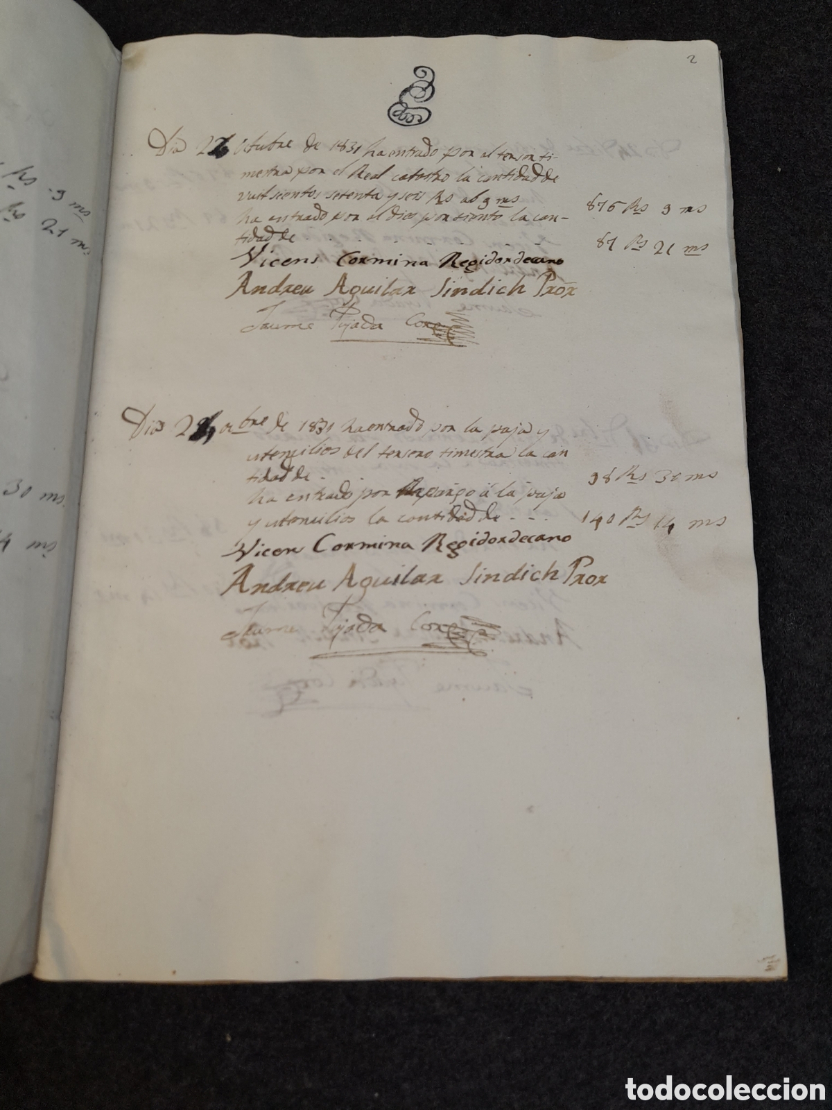 Manuscritos antiguos: DOC-816. DOCUMENTO: LIBRO DE CARGO DE CONTRIBUCIONES DEL A&Ntilde;O 1831. - Foto 4
