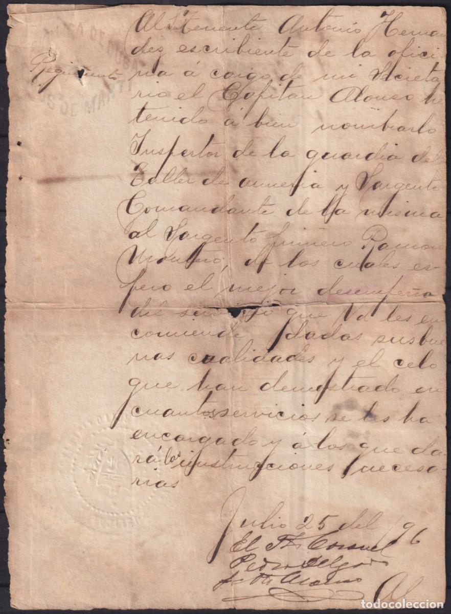 Manuscritos antiguos: BE11 CUBA INDEPENDENCE WAR GEN. BRIGADA. PEDRO DELGADO - Foto 1