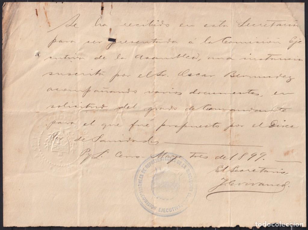 Manuscritos antiguos: BE13 CUBA INDEPENDENCE WAR MAMBI CORONEL J. C. VIVANCO - Foto 1