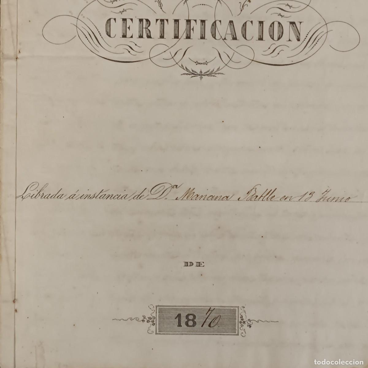 Manuscritos antiguos: ANTIGUO DOCUMENTO NOTARIAL - 1870 - DON JAYME SOLER - BARCELONA / 220 - Foto 2