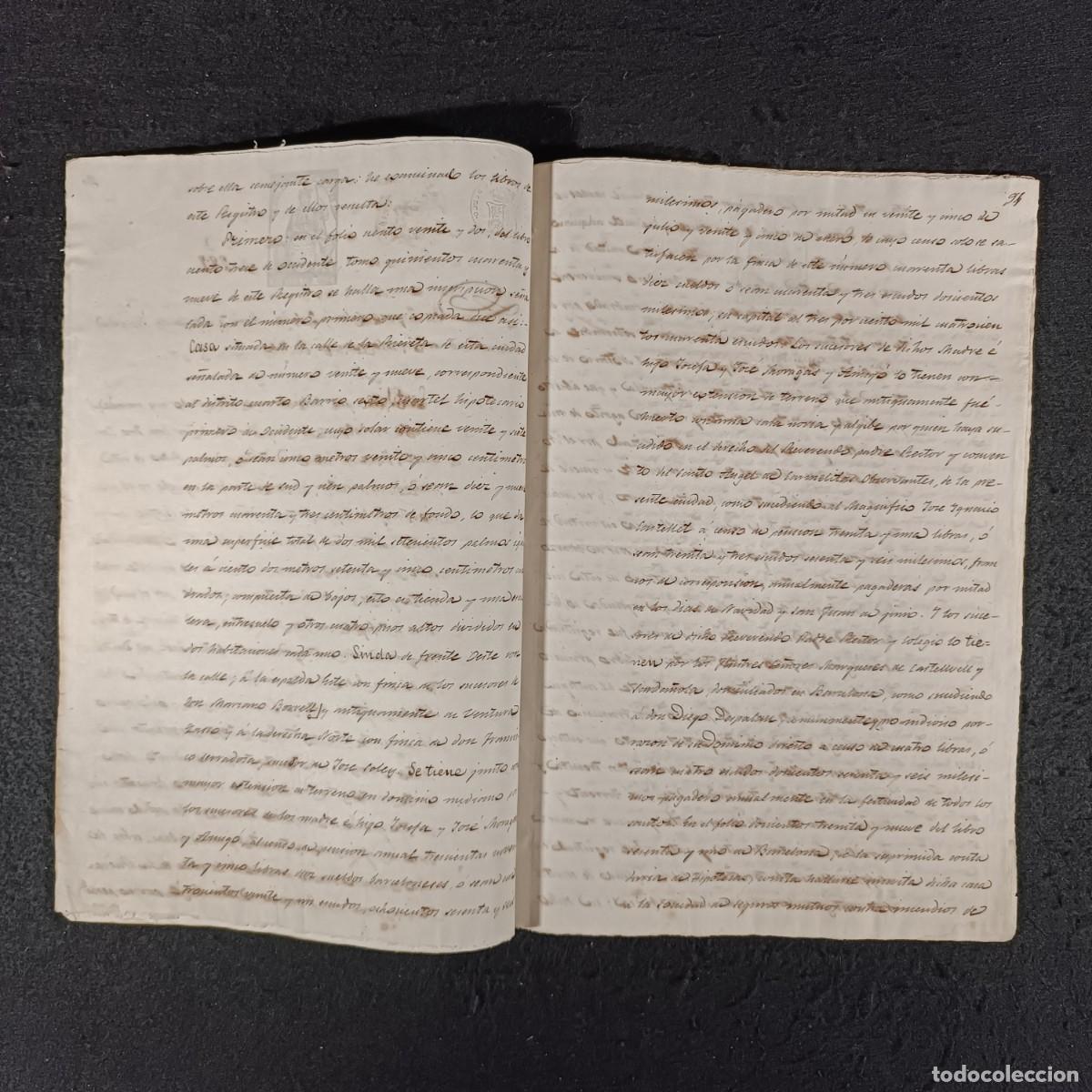 Manuscritos antiguos: ANTIGUO DOCUMENTO NOTARIAL - 1870 - DON JAYME SOLER - BARCELONA / 220 - Foto 4