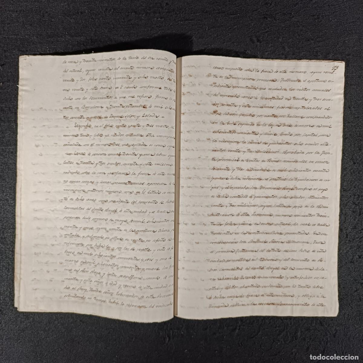 Manuscritos antiguos: ANTIGUO DOCUMENTO NOTARIAL - 1870 - DON JAYME SOLER - BARCELONA / 220 - Foto 6