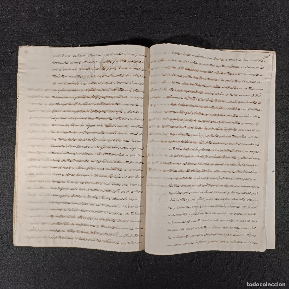 Manuscritos antiguos: ANTIGUO DOCUMENTO NOTARIAL - 1870 - DON JAYME SOLER - BARCELONA / 220 - Foto 8