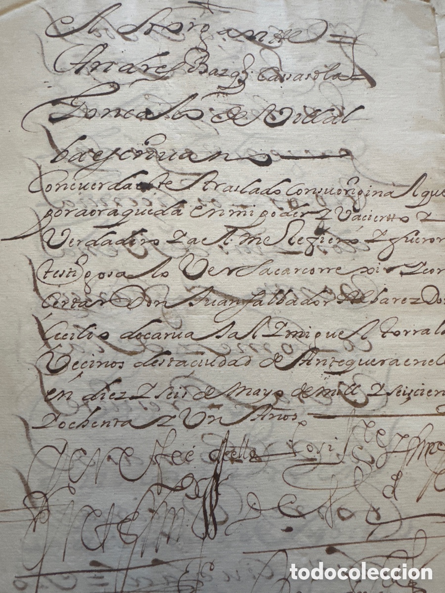 Manuscritos antiguos: Testamento Andr&eacute;s V&aacute;zquez Casasola ( Antequera) - Foto 3