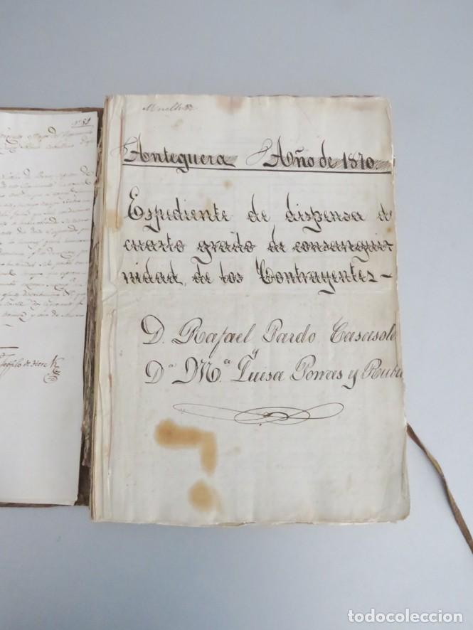 Manuscritos antigos: ANTEQUERA.DOCUMENTOS VARIOS PERTENECIENTES A NICOL&Aacute;S DE PORRAS Y CASASOLA.S.XIX-XX