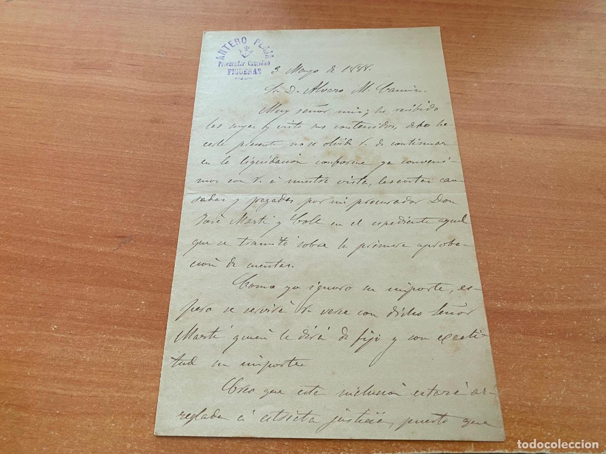 Manuscritos antigos: CARTA PROCURADOR CAUCIDICO ANTERO PLAJA 1888 (COIB241)
