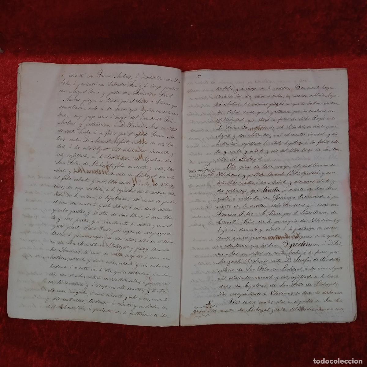 Manuscritos antiguos: DOCUMENTO NOTARIAL - 1873 - ESCRITURA NOTARIAL - BARCELONA / 97 - Foto 3