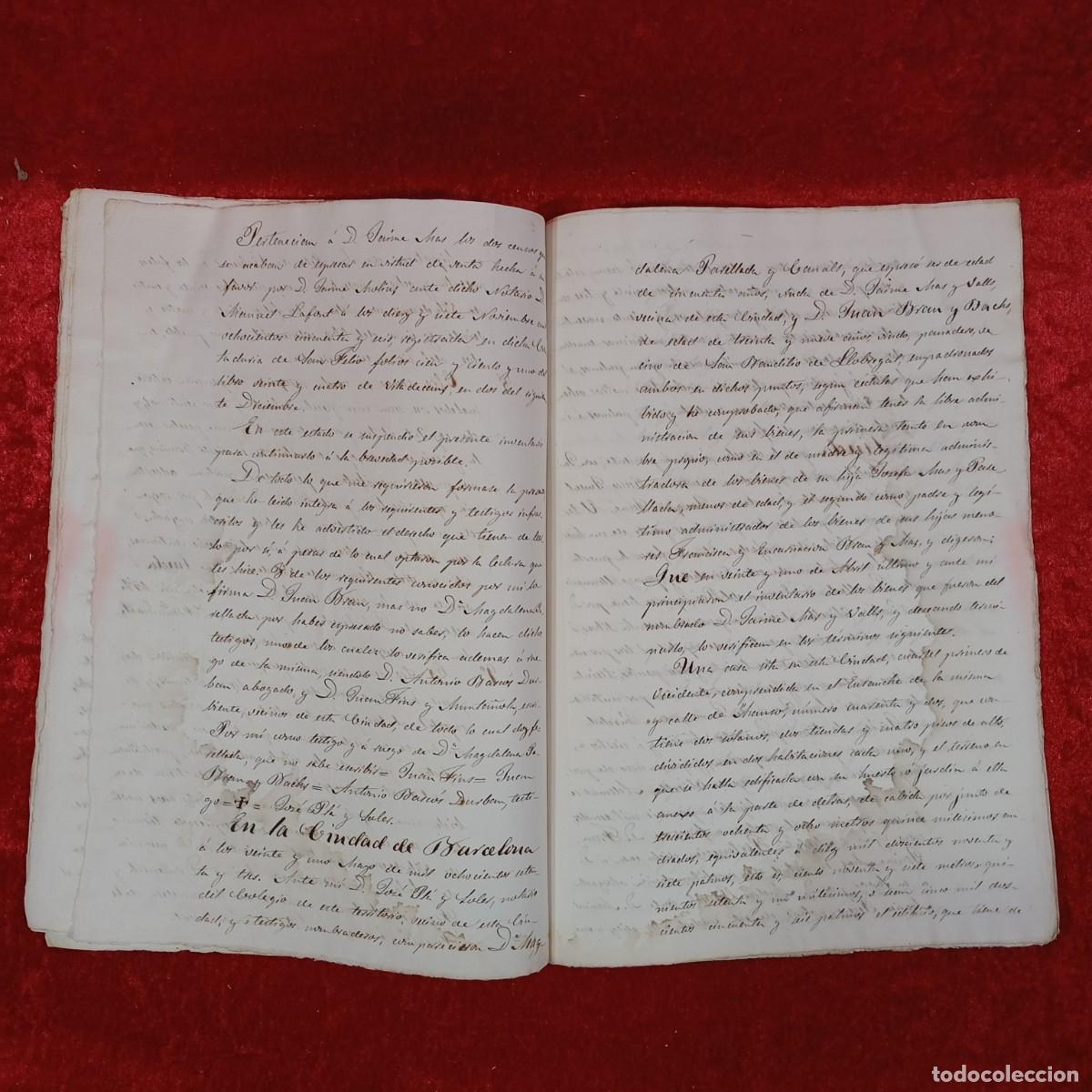 Manuscritos antiguos: DOCUMENTO NOTARIAL - 1873 - ESCRITURA NOTARIAL - BARCELONA / 97 - Foto 6