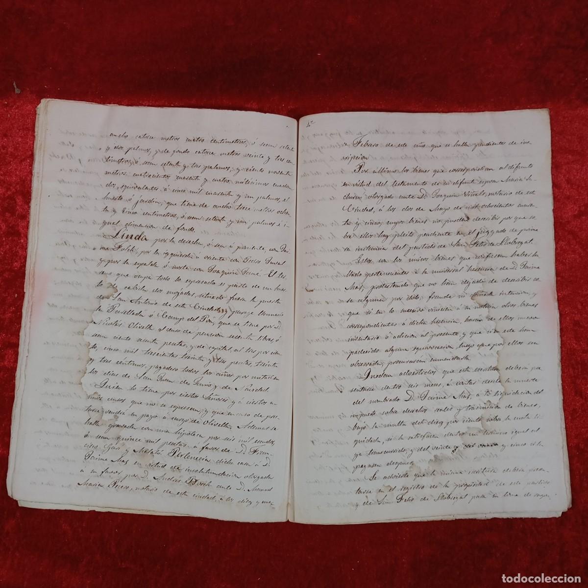 Manuscritos antiguos: DOCUMENTO NOTARIAL - 1873 - ESCRITURA NOTARIAL - BARCELONA / 97 - Foto 7