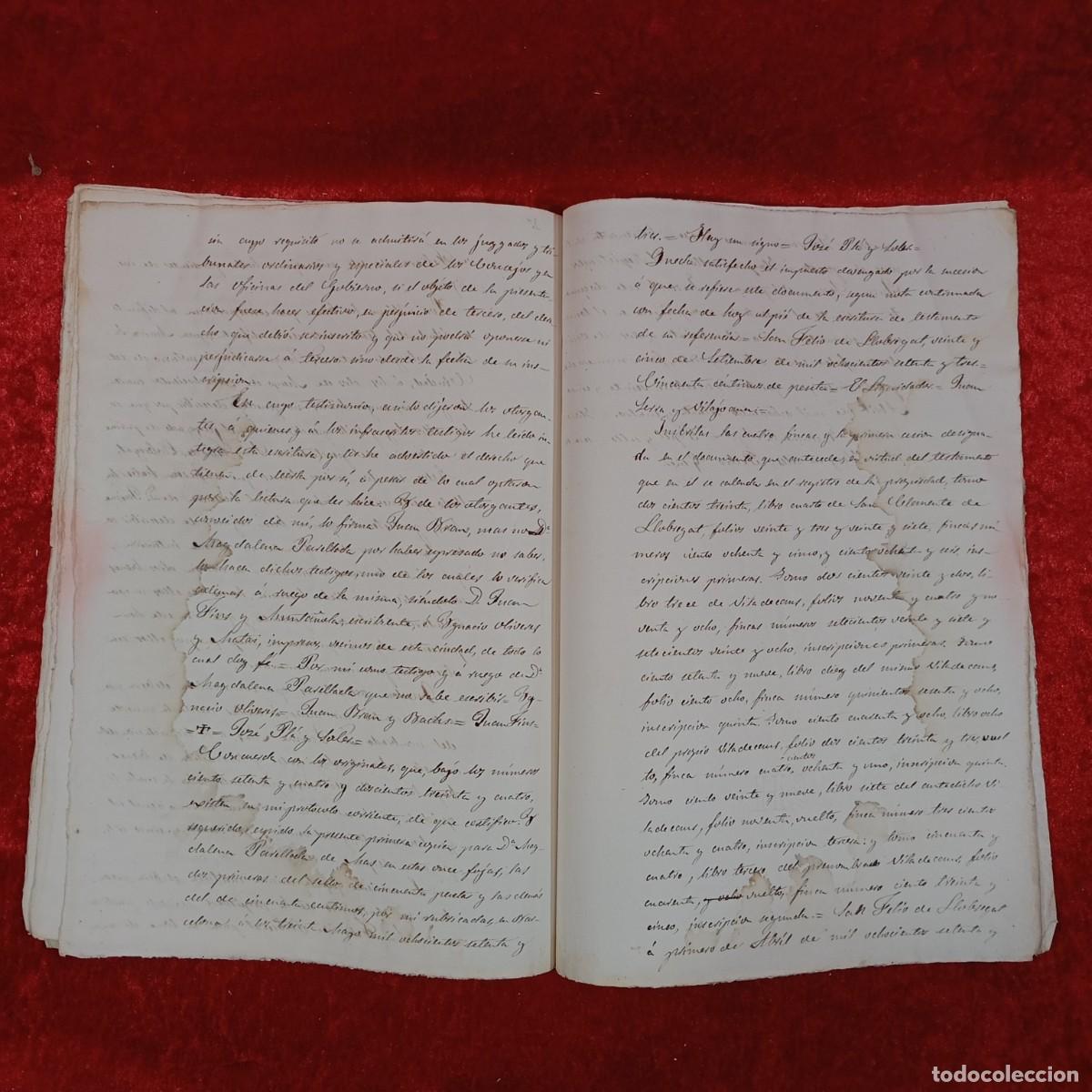 Manuscritos antiguos: DOCUMENTO NOTARIAL - 1873 - ESCRITURA NOTARIAL - BARCELONA / 97 - Foto 8