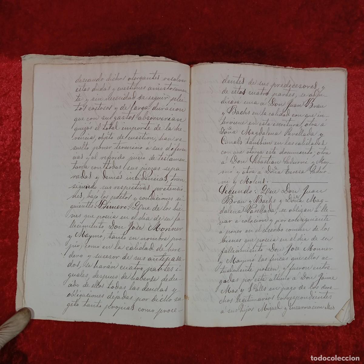Manuscritos antiguos: DOCUMENTO NOTARIAL - 1873 - BARCELONA - ESCRITURA NOTARIAL / 102 - Foto 5