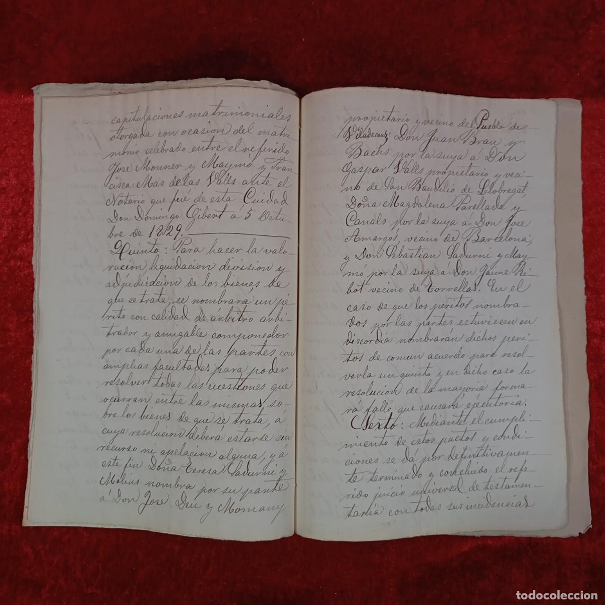 Manuscritos antiguos: DOCUMENTO NOTARIAL - 1873 - BARCELONA - ESCRITURA NOTARIAL / 102 - Foto 7