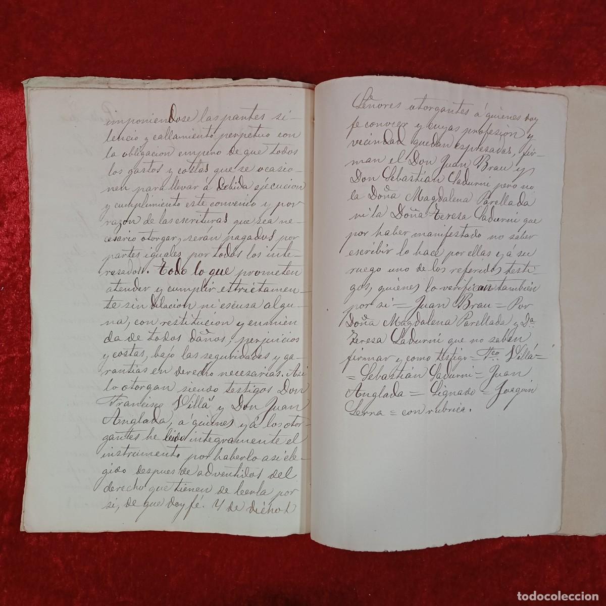 Manuscritos antiguos: DOCUMENTO NOTARIAL - 1873 - BARCELONA - ESCRITURA NOTARIAL / 102 - Foto 8