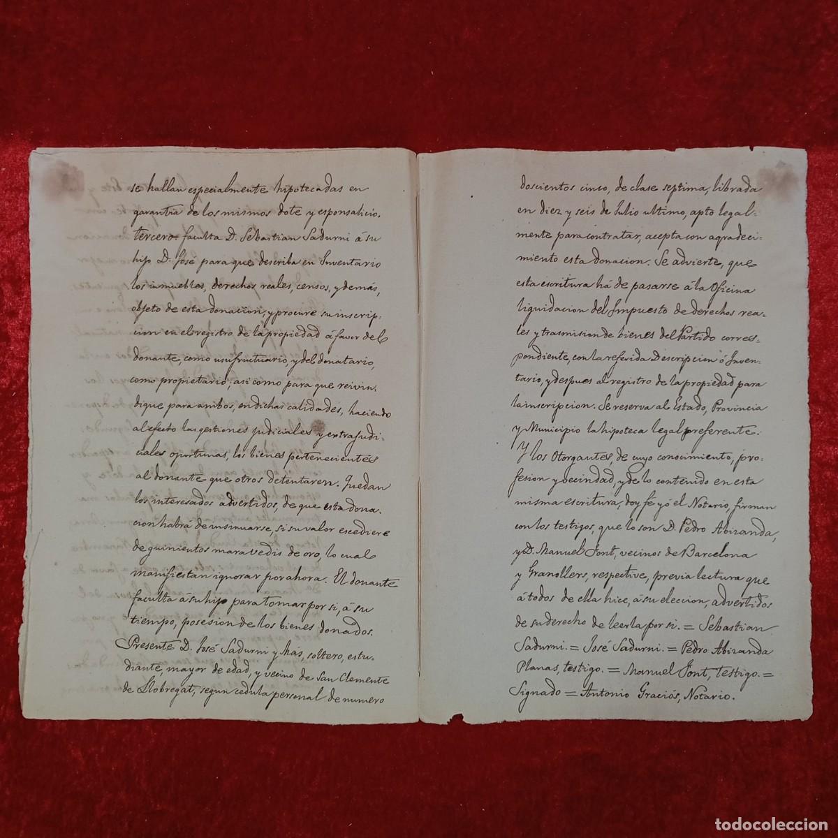 Manuscritos antiguos: DOCUMENTO NOTARIAL - 1881 - BARCELONA - ESCRITURA NOTARIAL / 104 - Foto 4