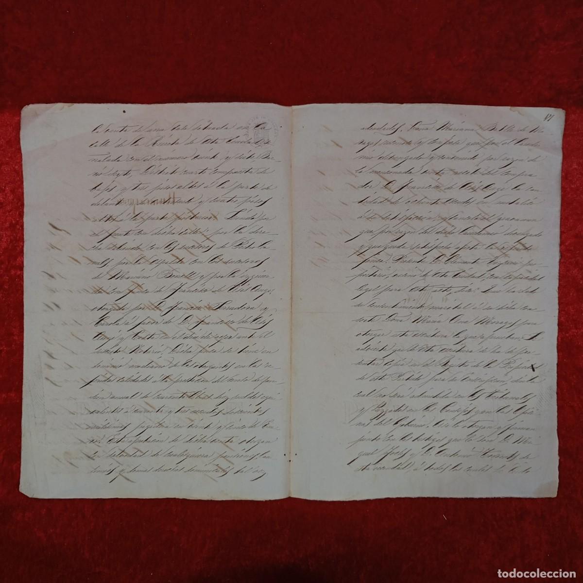 Manuscritos antiguos: ESCRITURA NOTARIAL - 1870 - BARCELONA - DOCUMENTO NOTARIAL / 126 - Foto 2