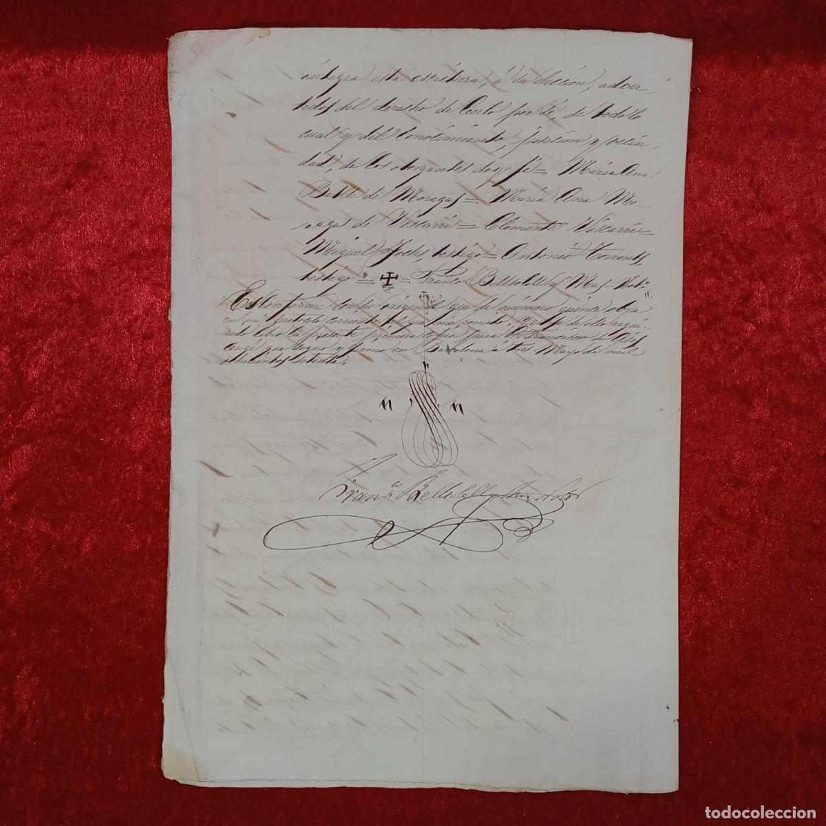 Manuscritos antiguos: ESCRITURA NOTARIAL - 1870 - BARCELONA - DOCUMENTO NOTARIAL / 126 - Foto 3